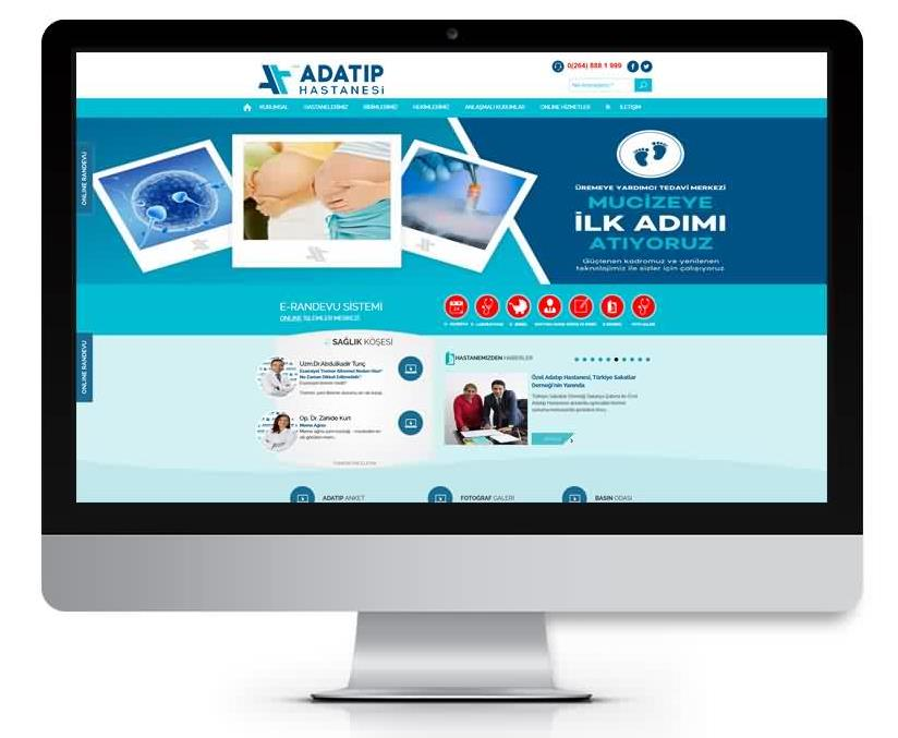 Adatip Hastanesi web sitesi