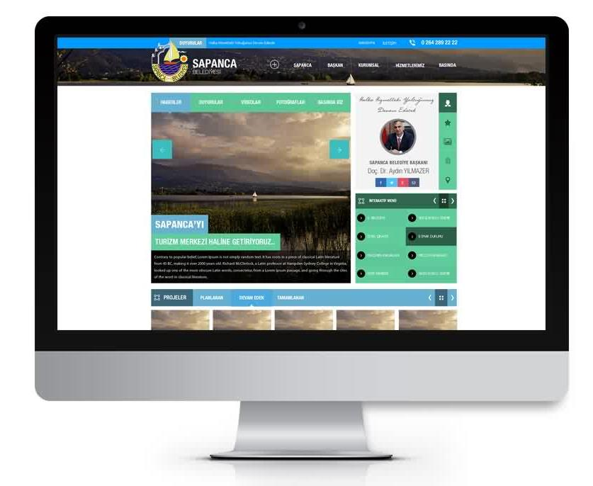 Sapanca Belediyesi web sitesi